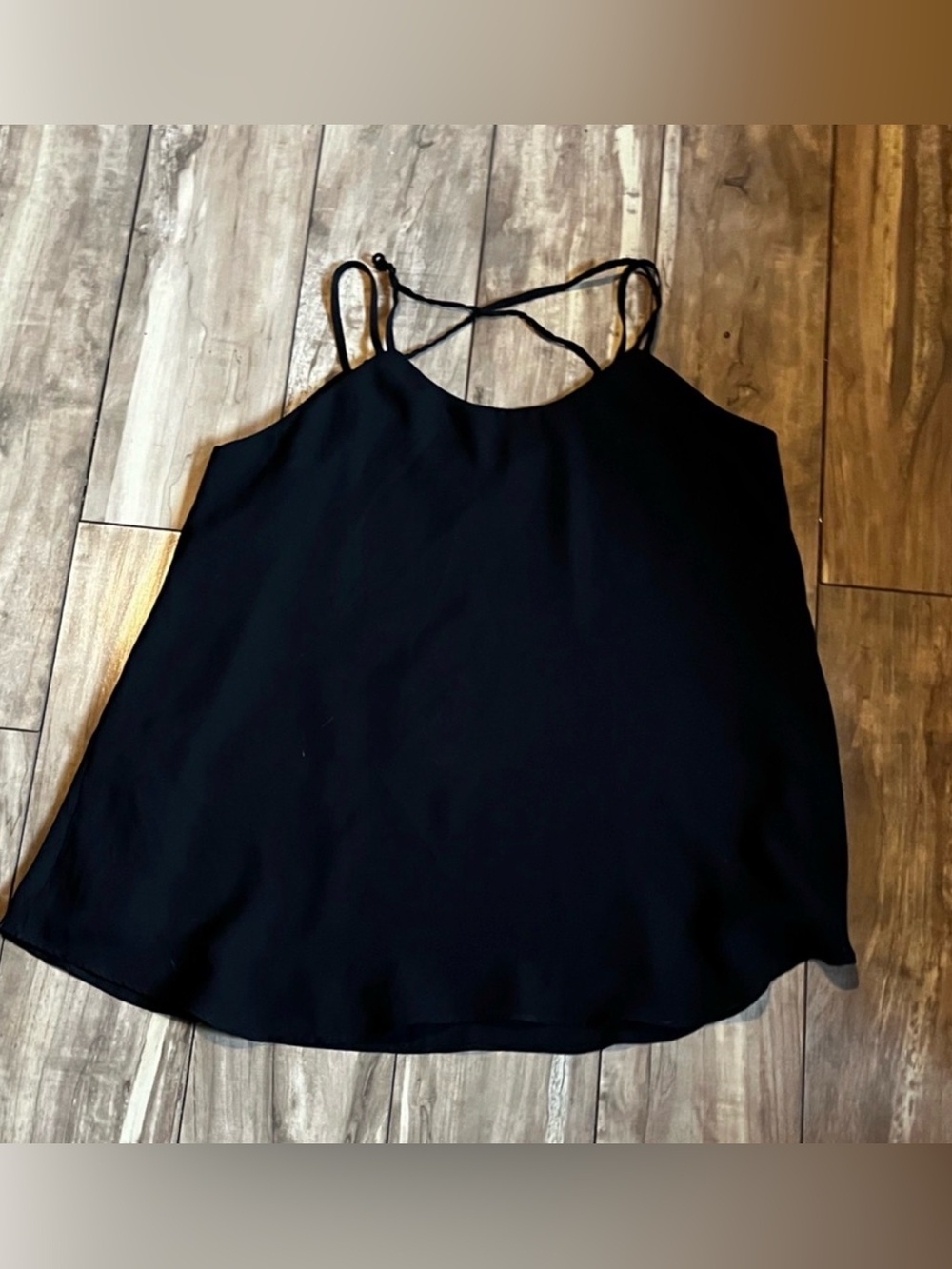 Pink Rose black dressy tank top
